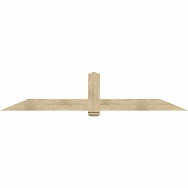 Ekena Millwork Eugene Rough Sawn Timber Gable Bracket, Douglas Fir, 96"W x 20"H x 6"D x 6"F, 5/12 Pitch GBW096X20X0606EUG00RDF - main